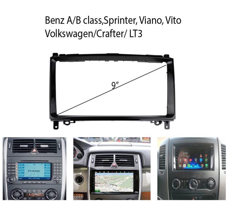 Benz A/B class, Sprinter, Vito, Viano 2004-1012 Navi dhe kase 9 inch